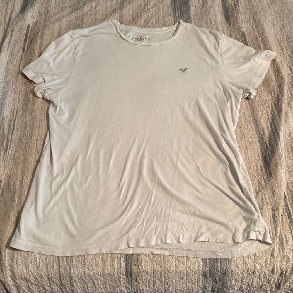 Men's White American Eagle T-Shirt (XL)